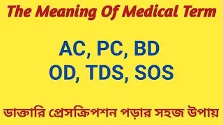 Значение медицинских терминов AC, PC, BD, OD, TDS || Значение AC, PC, BD в рецепте врача