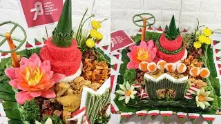 TERBARU & UNIK‼️ TUTORIAL GARNISH & MENGHIAS TUMPENG 17 AGUSTUS JUARA 1
