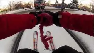 WKD train ski / kulig za pociągiem WKD.