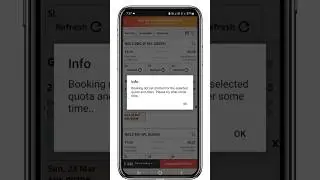 Ticket not booking for selected date problem IRCTC app