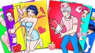 Help! Story Love Of Doctor Mystery & Patient Zoey Huntrix - Kpop Demon Hunters | Sticker Book Diy