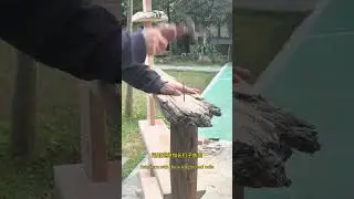 朽木板製作博古架Decayed wooden boards make antique shelves #diy #business #woodworking