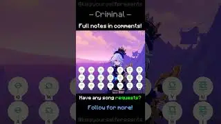 How to play ♪ Criminal - Britney Spears ♪ in Genshin Impact (Easy Tutorial) ⛓️⚖️#genshinimpact