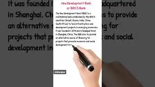 New Development Bank| NDB| BRICS Bank #internationalorganisation #upsc #ndb #dailycurrentaffairs