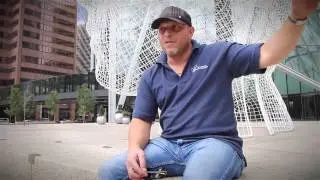 What's it like to dangle off the side of the Bow tower?