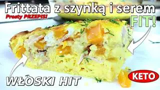 Puszysta frittata z szynką i serem | Szybki przepis na śniadanie