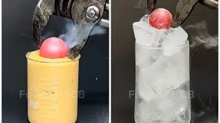 1000 &deg;C Red hot ball experiment vs Chipotle sauce & Ice