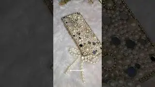 DIY Pearl Phone Cover 🐚🪞|| Handmade Phone Cover For wedding || DIY Pearl Cover #shorts #diy #phone