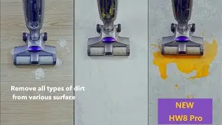 NEU-JIMMY PowerWash HW8 Pro kabelloser Handstaubsauger trocknet den Boden sofort nach der Reinigung