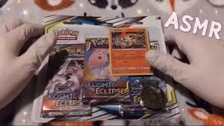 ASMR ♡ Pokemon TCG Blister Pack Opening Wearing Latex Gloves (whispered)