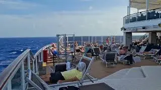 The beautiful back of the ship MSC SEASIDE