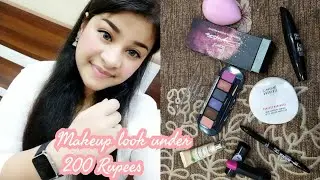 Makeup look under 200 Rupees || Under 200 Rupees makeup challenge