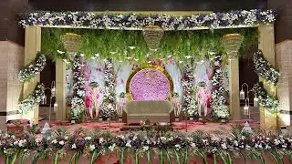 Latest reception stage decoration 🥰| Wedding decoration | Marriage stage decoration #wedding #decor 