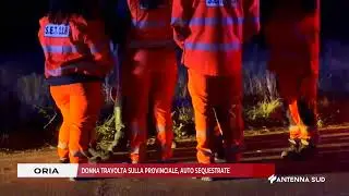 20 GENNAIO 2026 - ORIA(BR) -  DONNA TRAVOLTA SULLA PROVINCIALE, AUTO SEQUESTRATE