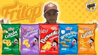 Experimentando todos os salgadinhos fritop