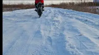 Riding Dirt Bike on Snow ❄️ Extreme Offroad Adventure | Crazy Snow Bike Ride