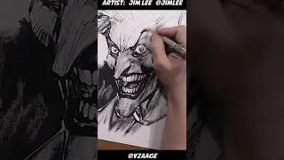 Jim Lee drawing Joker Arkham #ArtRush (Short)