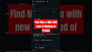 Find Max & Min with Python Like AI #ai #python #viral #codeproject   #pythonforbeginners #shorts