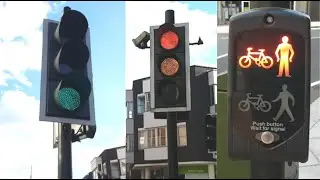 Pedestrian Crossing Traffic Lights on Queensway, Redhill