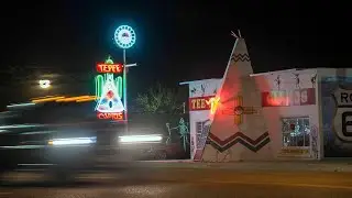 Tucumcari (At Night) , New Mexico | Route 66 Road Trip Series 2025 | Chicago to Los Angeles USA
