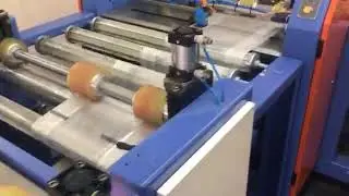 Gusseting-cutting-sewing machine for PP woven sack
