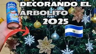 🇸🇻😃✨️🎄DECORANDO EL &Aacute;RBOLITO🎅✨️con NIEVE✨️☃️🇸🇻