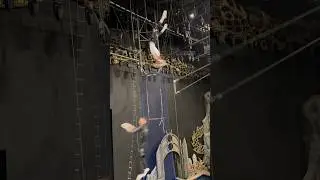 double somersault, dangerous moment🤯😳#gym #acrobatics #circus #flip #aerial #stunt #trampoline
