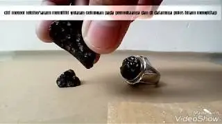 BATU METEOR JADI CINCIN - Batu Satam - Tektite - Bilitonite - impact glass