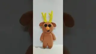 how to make clay easy deer 🦌 #howtomakeclay #howtomake #clayart #school project#viralvideo #clayart