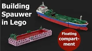 #9, bouw van een schip van #lego : SPAUWER(schaal 1:75) Drijf compartiment. 15.238 blokjes gebruikt