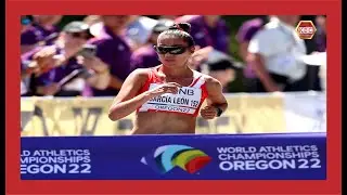 Peru's Kimberly Garc&iacute;a Le&oacute;n claimed first gold medal in the women's 20km race walk
