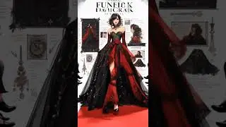 #beautiful #AI DRESS #RED BLACK COMBINATION #AWESOME