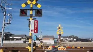 名鉄名古屋本線　矢作橋4号踏切　普通東岡崎行き通過