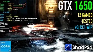 GTX 1650 - Latest ShadPS4 v0.13.1 WIP - Tested in 12 Games (PS4 Emulator)