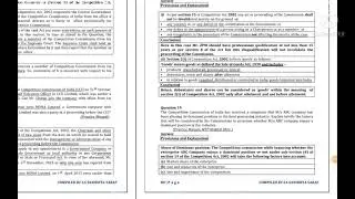 CA Final Law :- Competition Act 2002 :Revision + 18Q (Part 2)