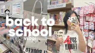 📖 back to school vlog: muji haul, manga shopping, spy x family x UNIQLO, sanrio, + more! !!