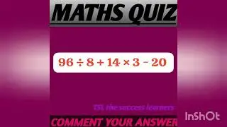 Fast Maths Quiz ⚡ | 10 Seconds Brain Test | Exam Special