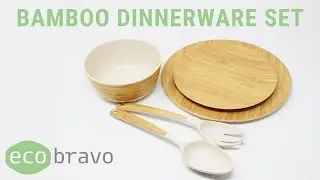 New Arrival 5 Piece Bamboo Dinnerware Set  | EcoBravo