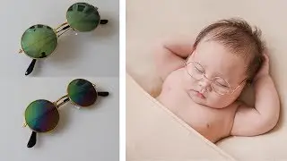 Newborn Baby Photography Props Accessories   Round Sunglasses Vintage Photo Prop #1810178