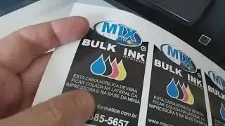 Imprimir Papel Adesivo na Epson L455 com teste de impress&atilde;o antes