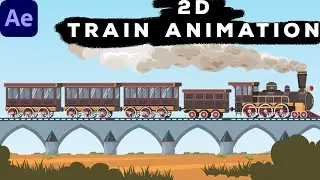 2D Train on Bridge Animation | After Effects Tutorial