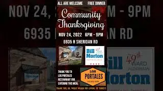 Bill Morton 49 Community Thanksgiving Dinner on Thanksgiving Day 11/24/2022