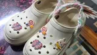 Old crocks ko banaye new crocks, crosia or woolen se reuse #reuse #crocks #wastematerialcraft #viral