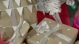 Christmas Wrapping Ideas with Brown Paper