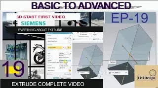 NX TUTORIAL | BASIC TO ADVANCED | Ep-19 | Extrude | part 1 #nx12 #Extrude #3d #design