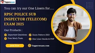 RPSC POLICE SUB INSPECTOR (TELECOM) Exam Pattern 2025, Important Questions, Free Mock Tests #rpsc