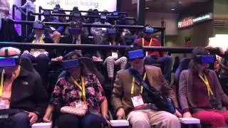 High speed VR boat racing at Samsung's CES booth