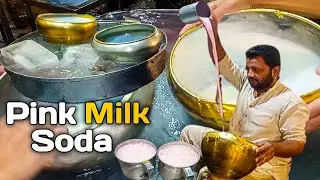 Amazing Pink Milk Soda In Unique Style | Khalis Doodh Ka Soda | Pakistan Street Food