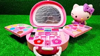4 Minutes Satisfying with Unboxing HELLO KITTY Makeup Beauty Fashion Set ASMR No Talking