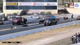 Dodge Vs. Ford Diesel Truck Drag Race